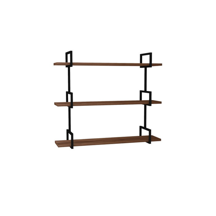 Hanah Home Estantería de Pared Industrial Nogal Hanah Home Estantería de Pared Industrial Nogal